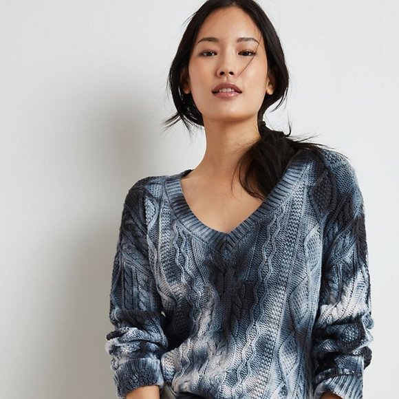 Anthro Pilcro Joni Cable Knit Sweater 